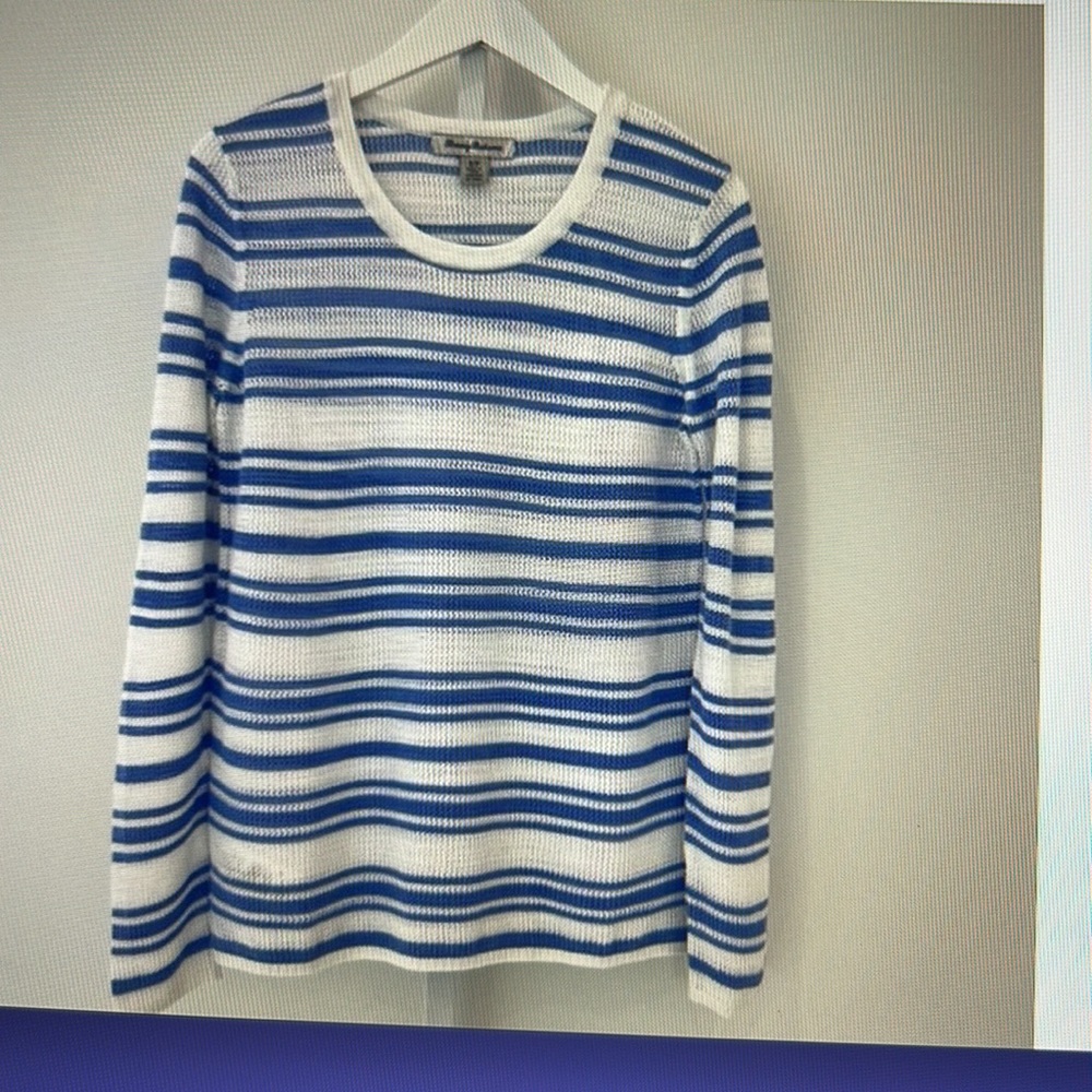NWOT Tommy Bahama Blue and White Striped Coverup